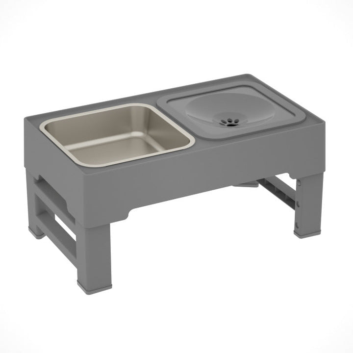 Adjustable Height Stainless Steel Pet Bowl Stand